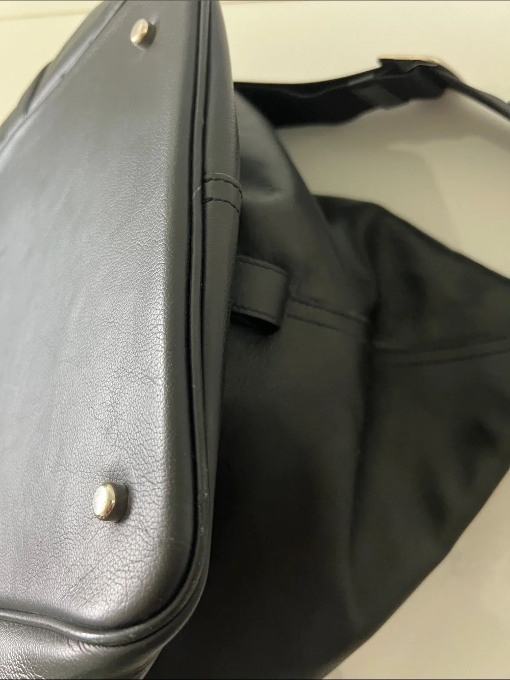 Coach Black Leather Weekender Duffle Bag - Men large